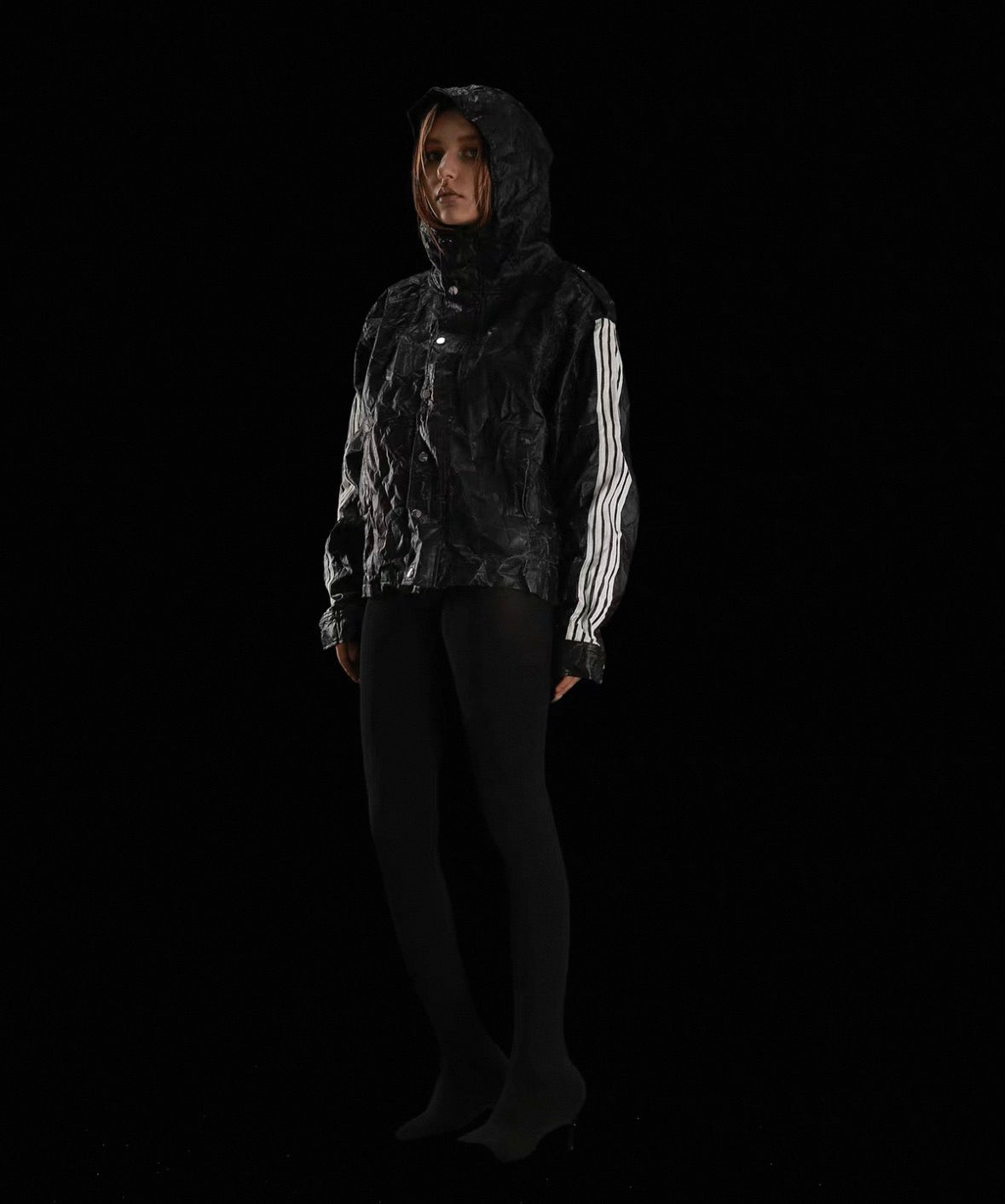 99CLUB PU Leather Line Jacket