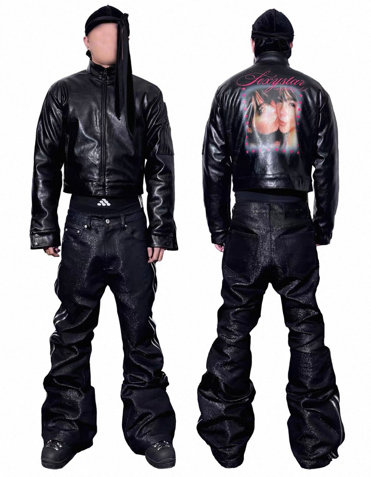 RYE CHASIN Wax Black Flare Denim