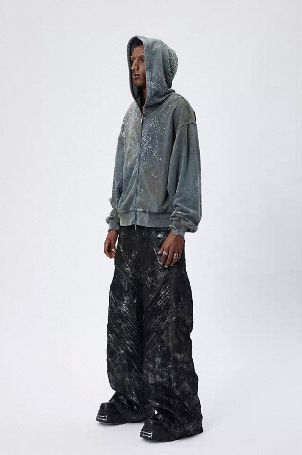 DND4DES PU Leather Baggy Pants