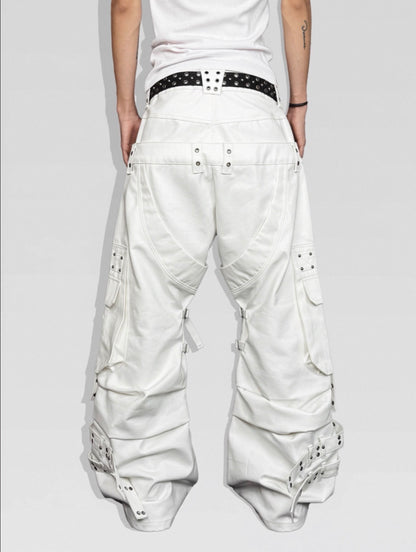 ATANOTHINGNESS Double Waist White Pants