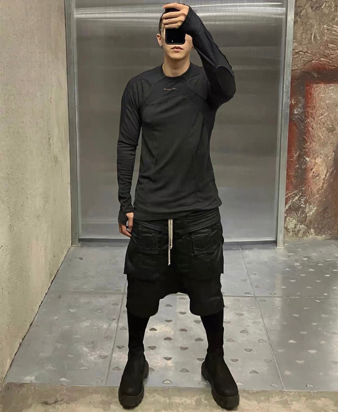 SELFISH SELECT PU leather half pants