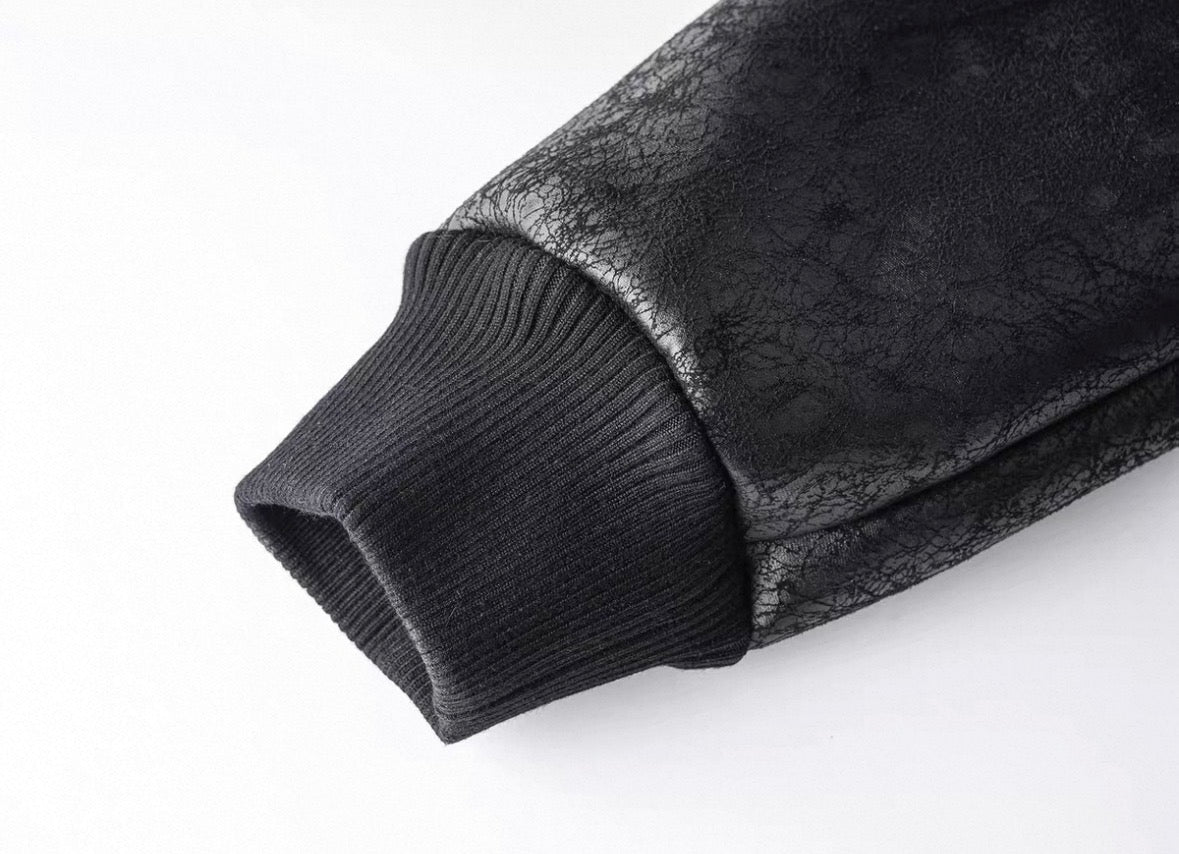 REBEL WAVE PU Leather Far Jacket