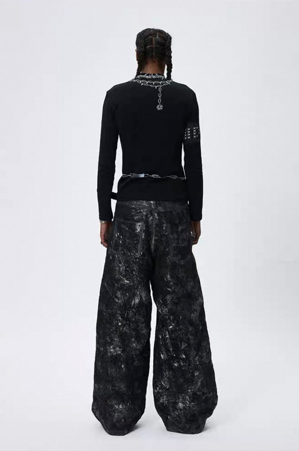 DND4DES PU Leather Baggy Pants