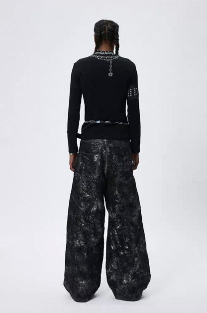 DND4DES PU Leather Baggy Pants