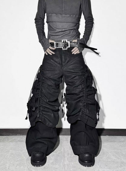 ATANOTHINGNESS Dark Baggy Denim Pants