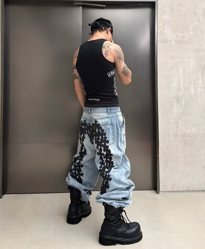 RYE CHASIN Cross Wash Denim Pants
