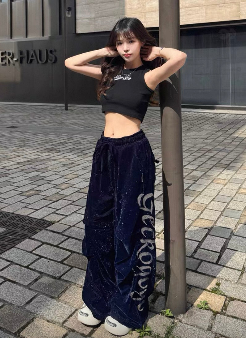 GECKOGOGO Line Stone Pants