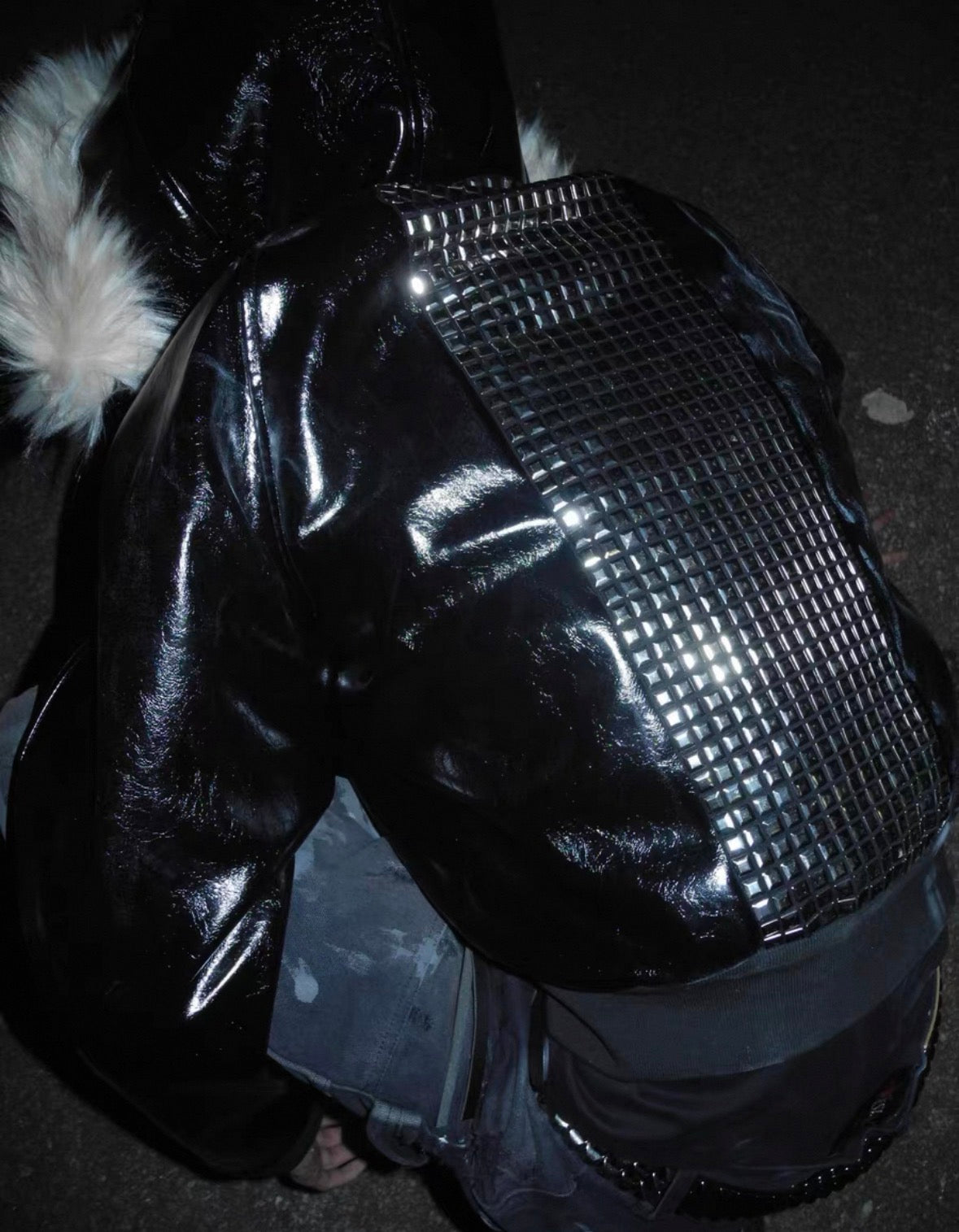 UCAN'TBELIKEME PU Leather Far Jacket