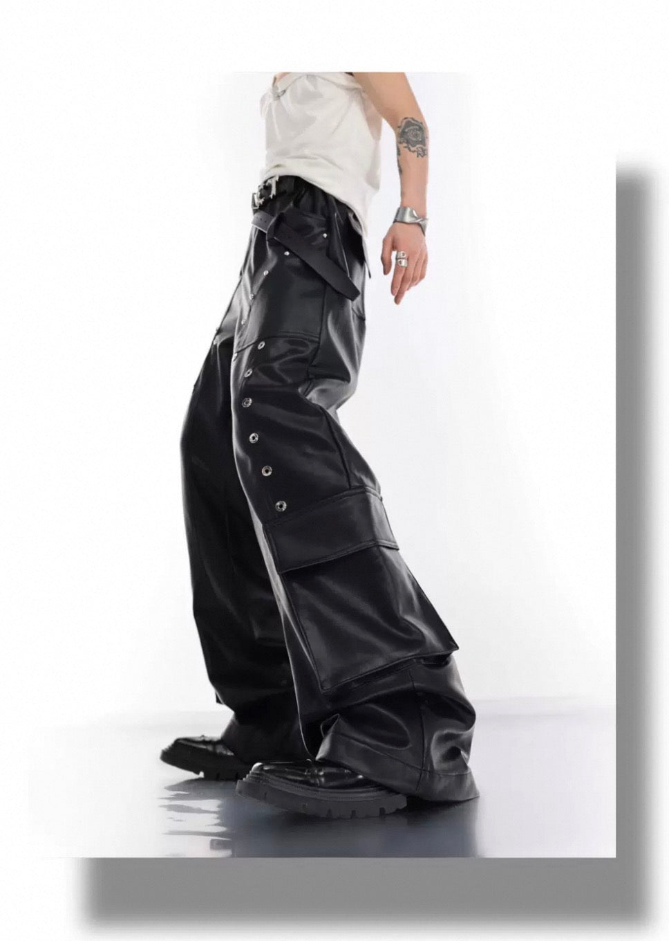ArguE CulturE PU Leather Studs Pants