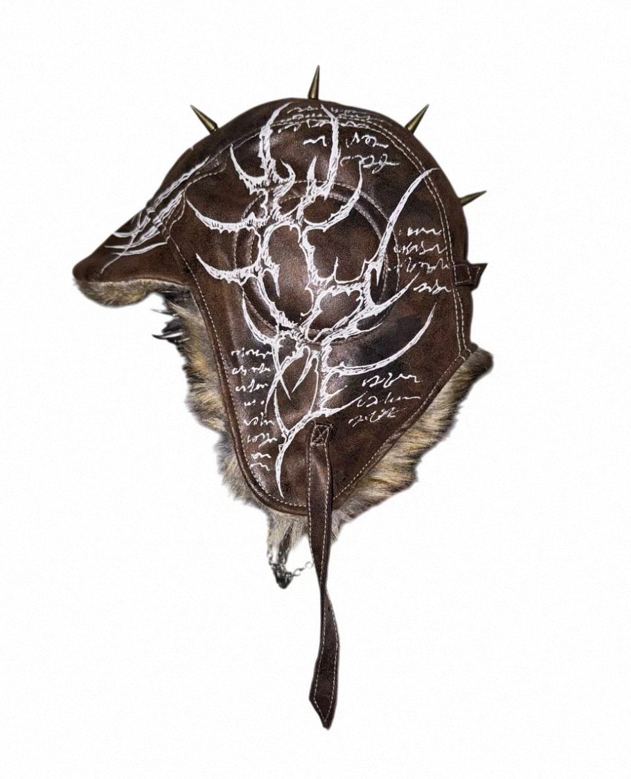 CAROL'S HERE PU Lether Flight Cap