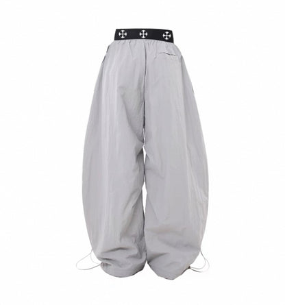 PAIKI Double Waist Draw Cord Pants