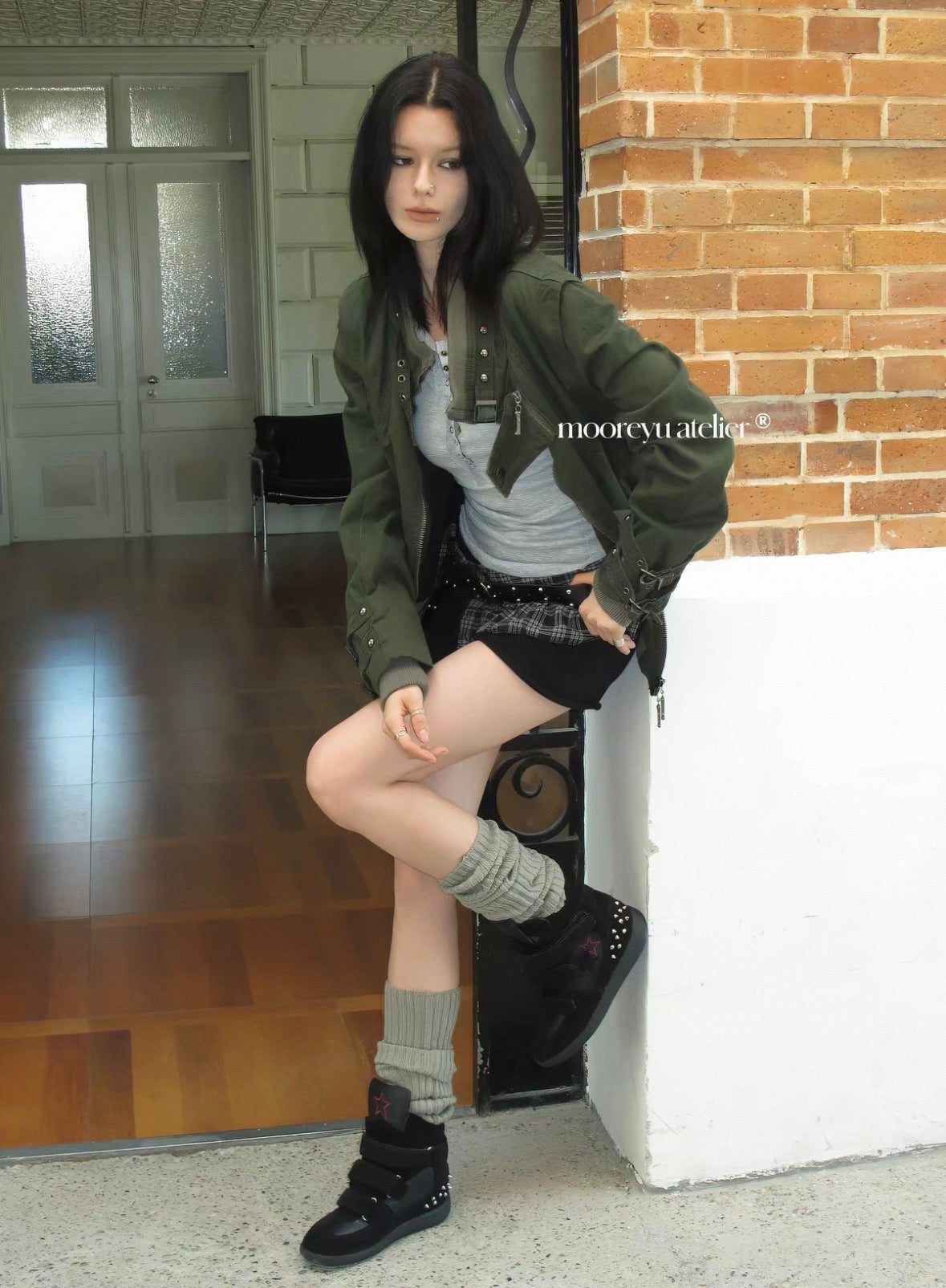 Studded Platform Sneakers