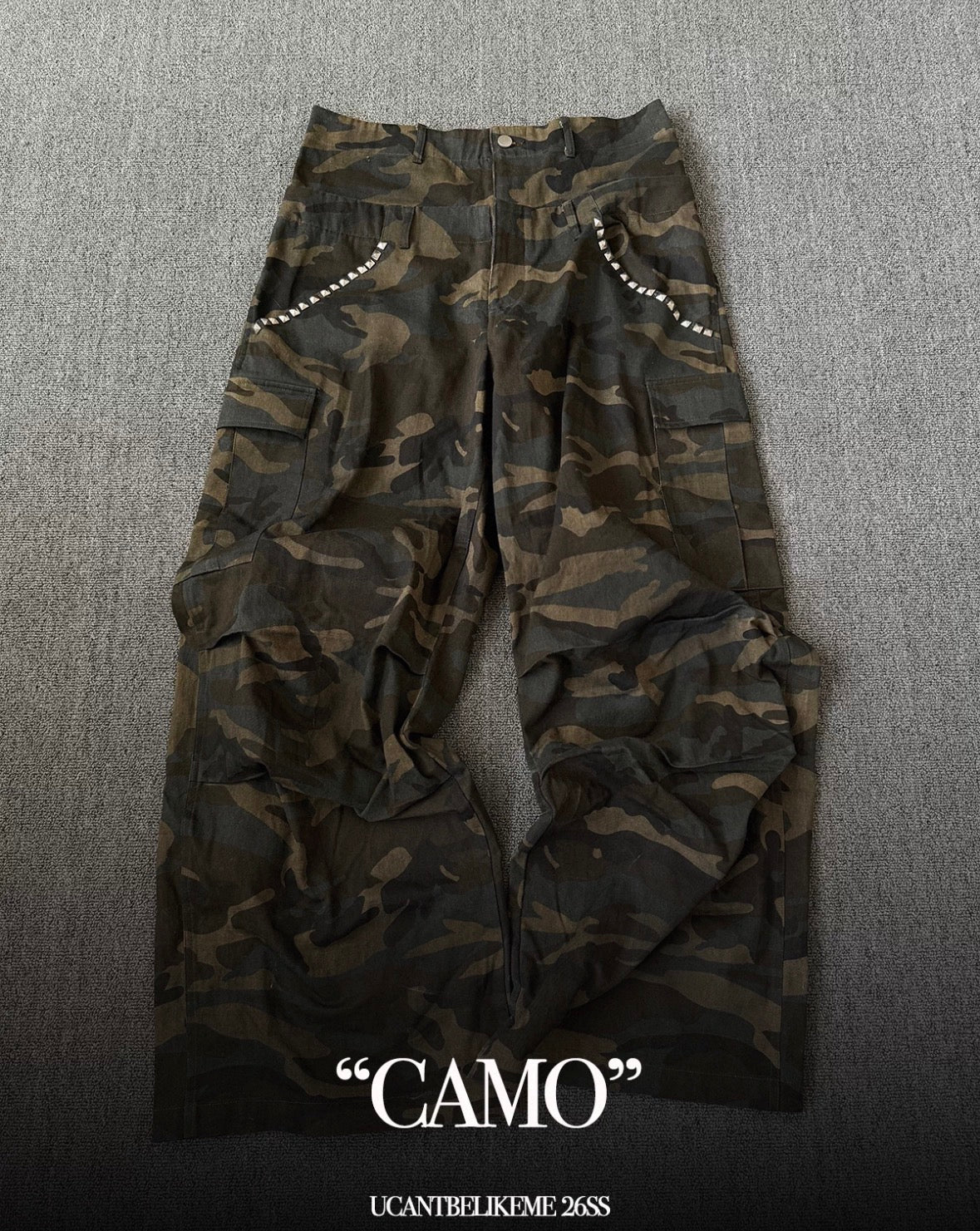 UCAN'TBELIKEME  Camo Double Waist Pants