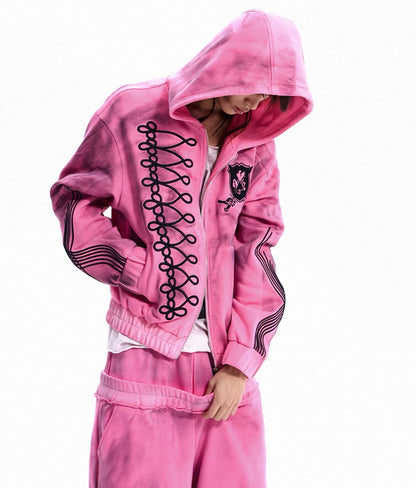 Oversized Track Jacket & Wide-Leg Pants Set