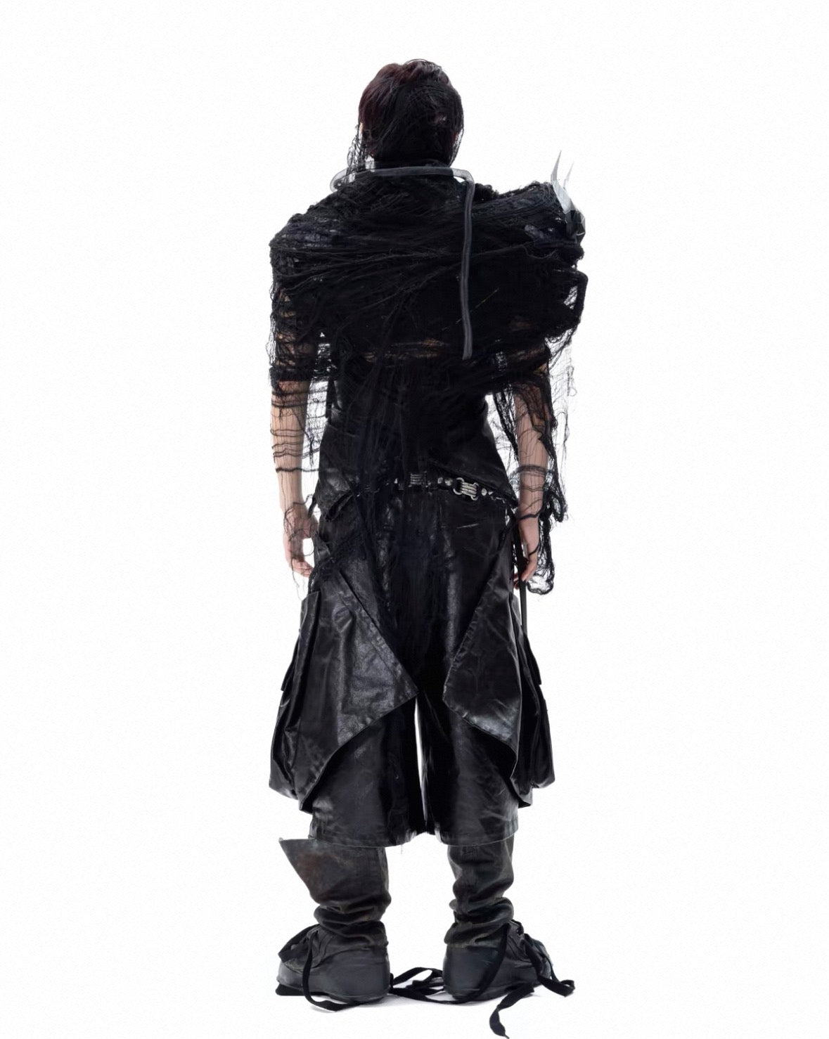 VANGUARDIA PU leather long half pants