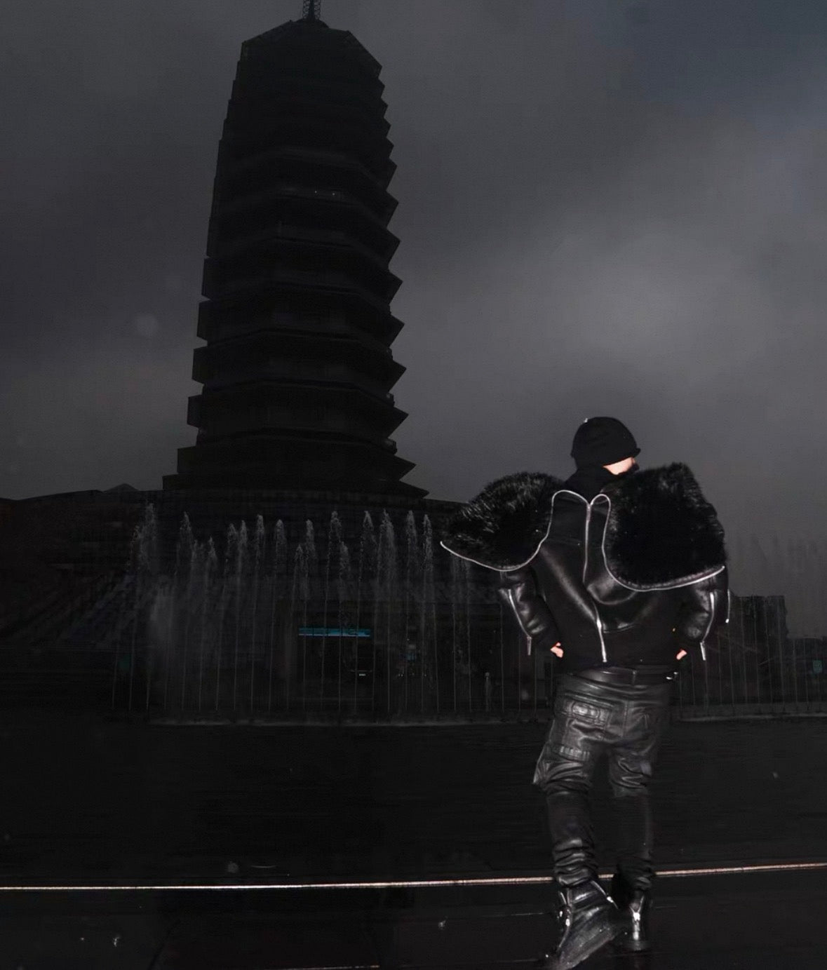 REBEL WAVE PU Leather Far Jacket