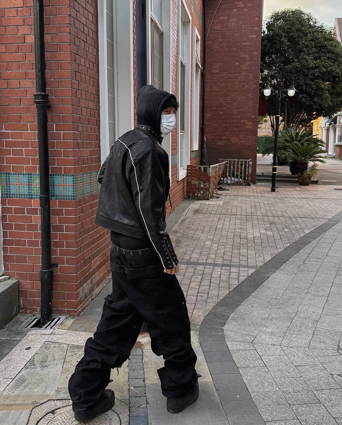 TH4SWE Hoodie PU Lether Jacket