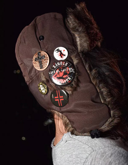 Badge Design Fur Trapper Hat
