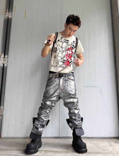 RYE CHASIN Wide Straight Denime Pants