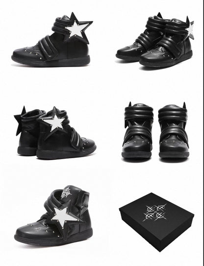 Studded Leather Platform Sneakers