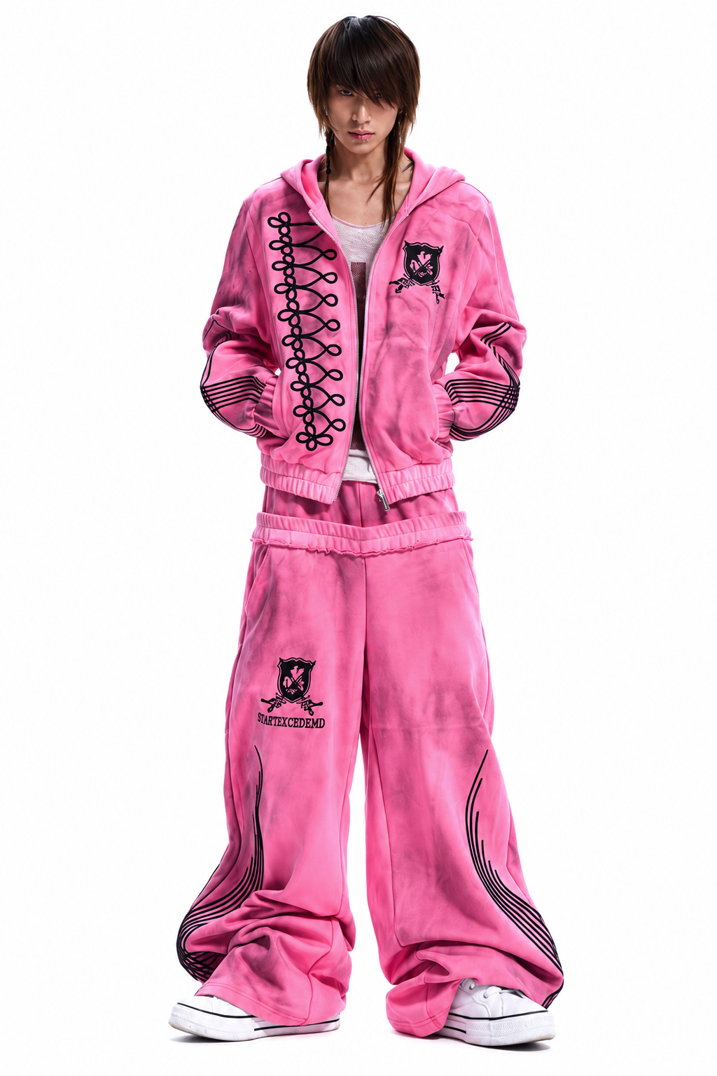 Oversized Track Jacket & Wide-Leg Pants Set