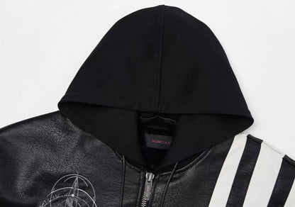 SGWCULT PU Leather Bomber Jacket