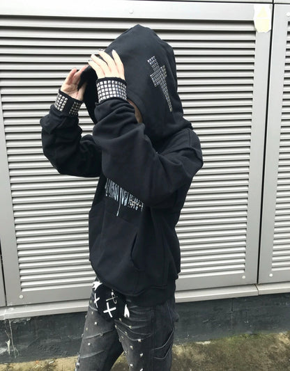 EZWIK Studs Cross Hoodie
