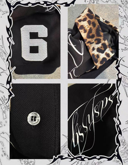 Graphic Embroidered Flip Collar Polo Shirt
