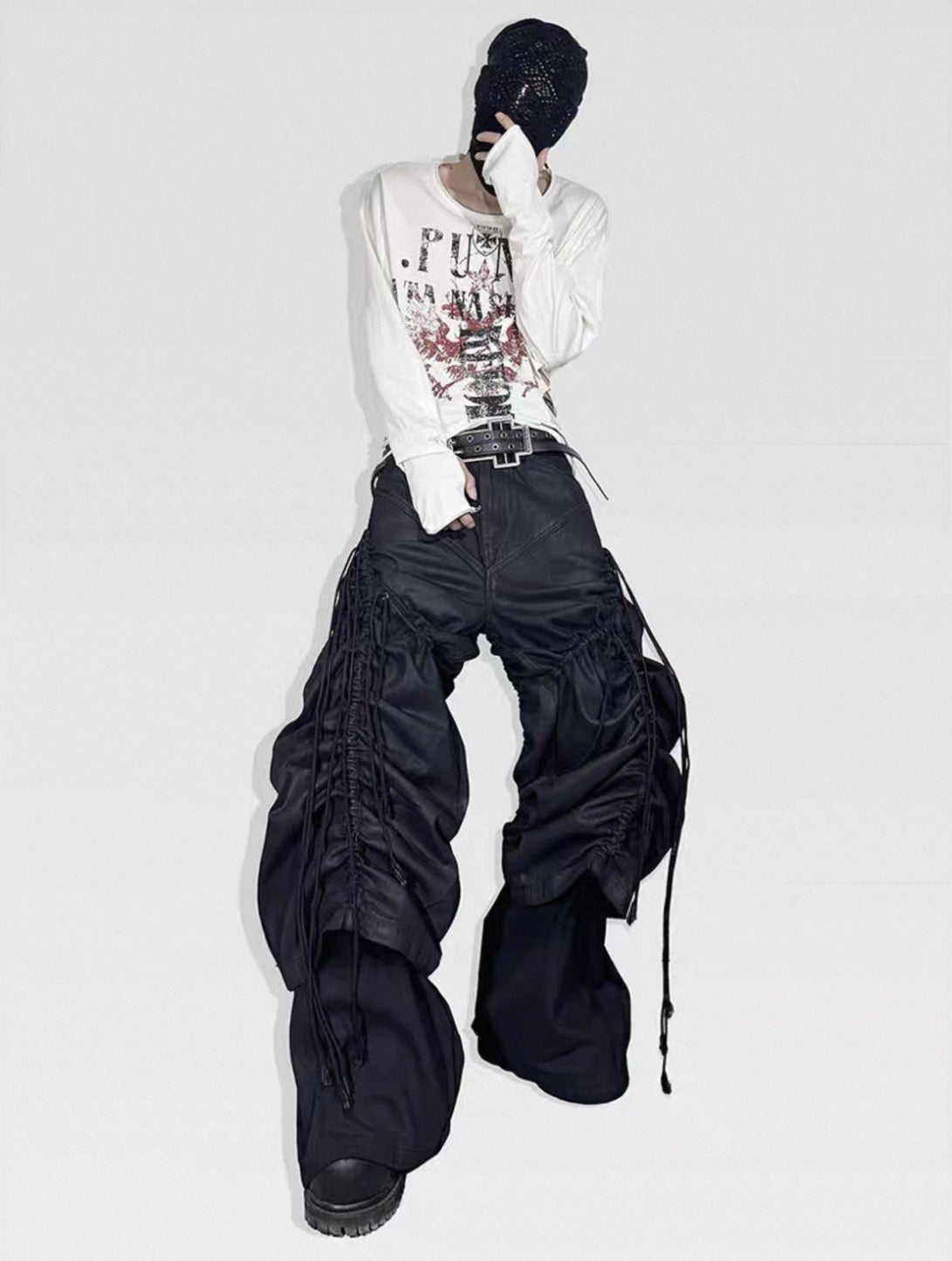ATANOTHINGNESS Dark Baggy Denim Pants