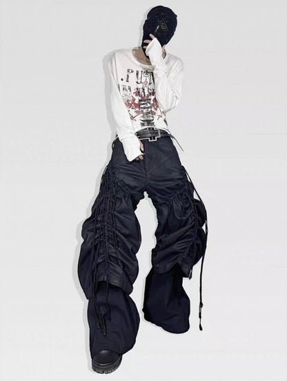 ATANOTHINGNESS Dark Baggy Denim Pants