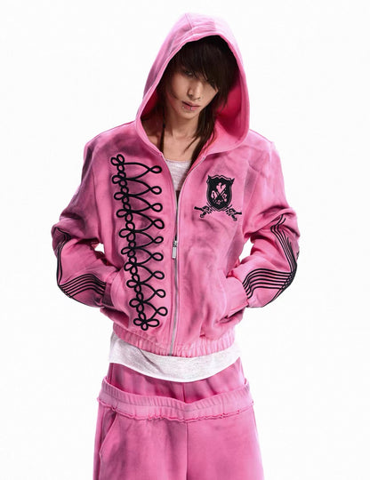 Oversized Track Jacket & Wide-Leg Pants Set