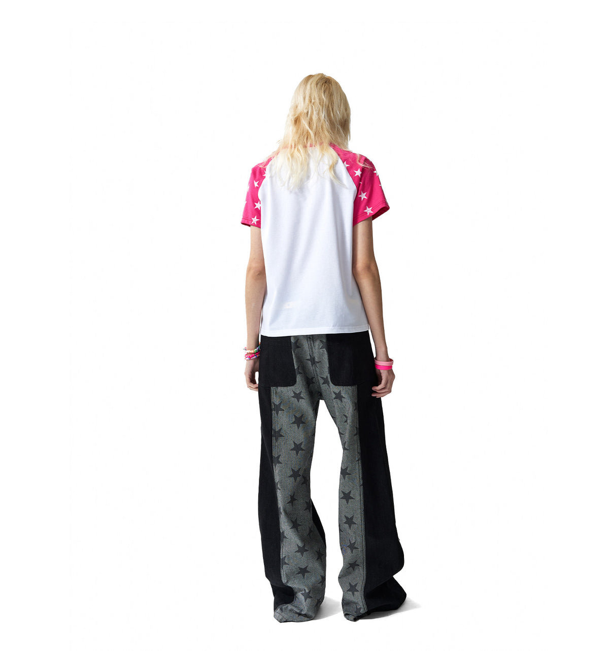 Asymmetric Panel Straight Leg Jeans