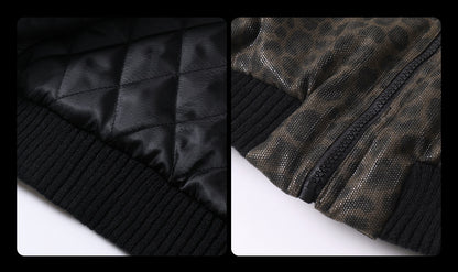 Detachable Faux Fur Collar Jacquard Zip Jacket
