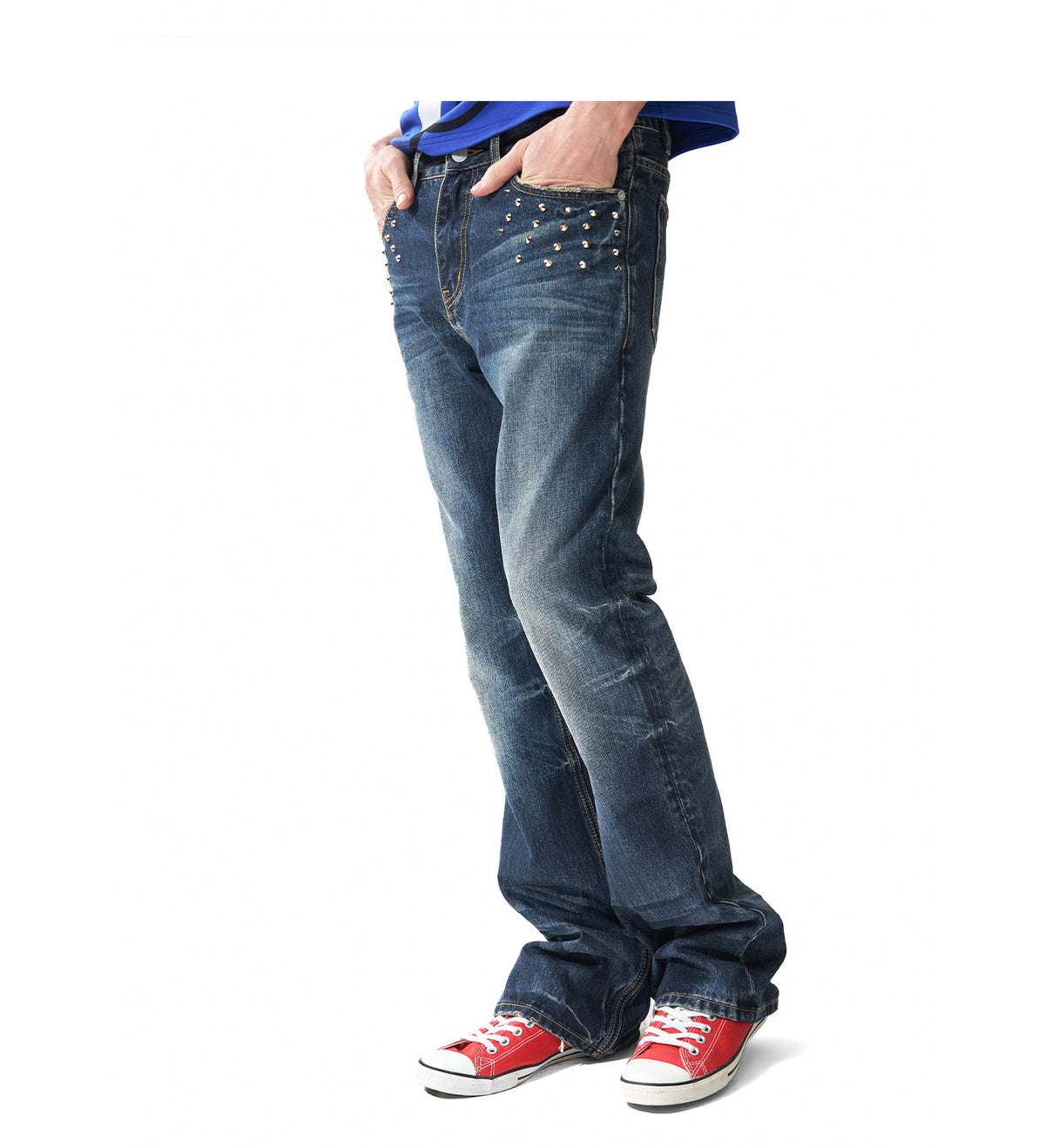 Vintage Washed Slim Fit Jeans