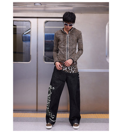 Double Waist Raw Denim Baggy Jeans