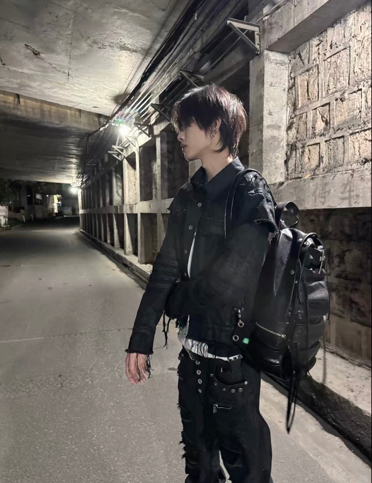 CINDER VEIN ワックス ダメージデニムジャケット SELFISH