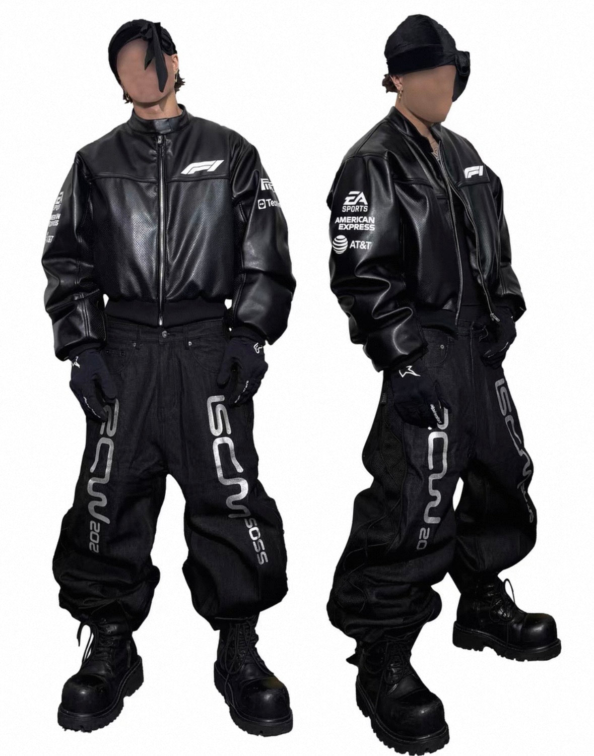 RYE CHASIN PU Leather Bomber Jacket