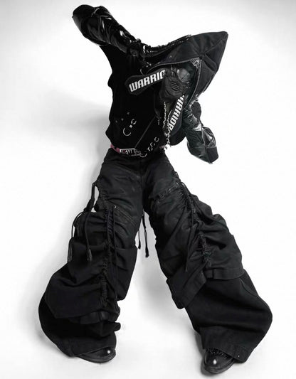 ATANOTHINGNESS Dark Baggy Denim Pants