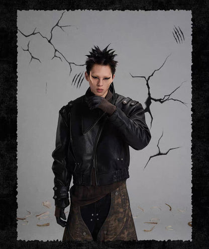 FLYERRER PU Leather Jacket