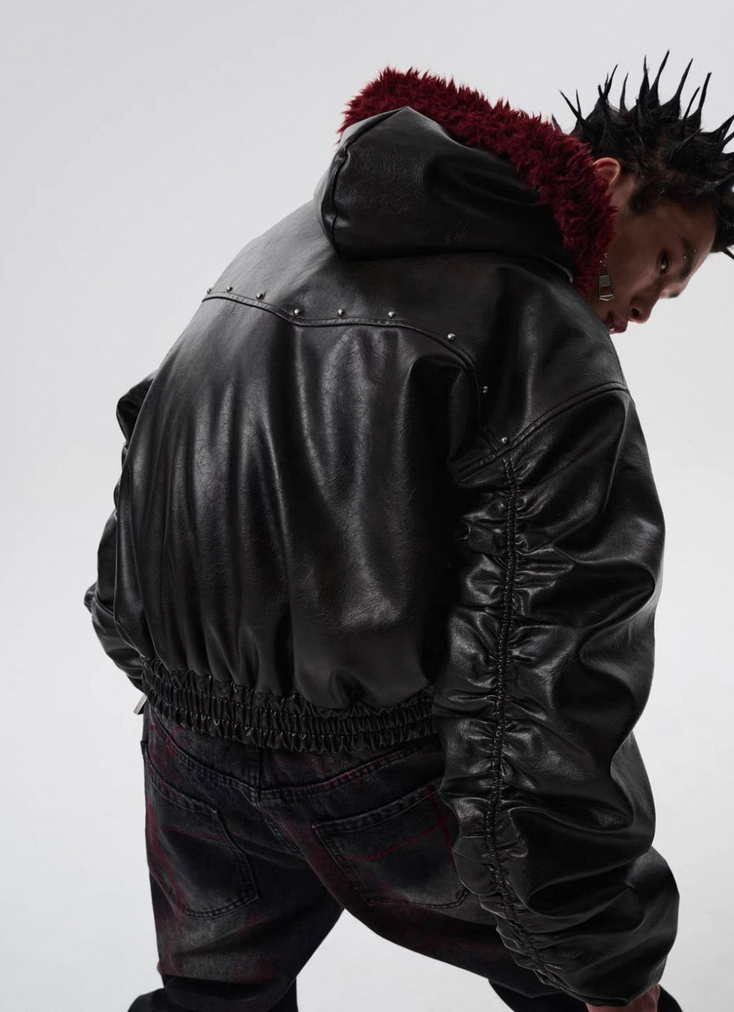 SGW PU leather Bomber Jacket