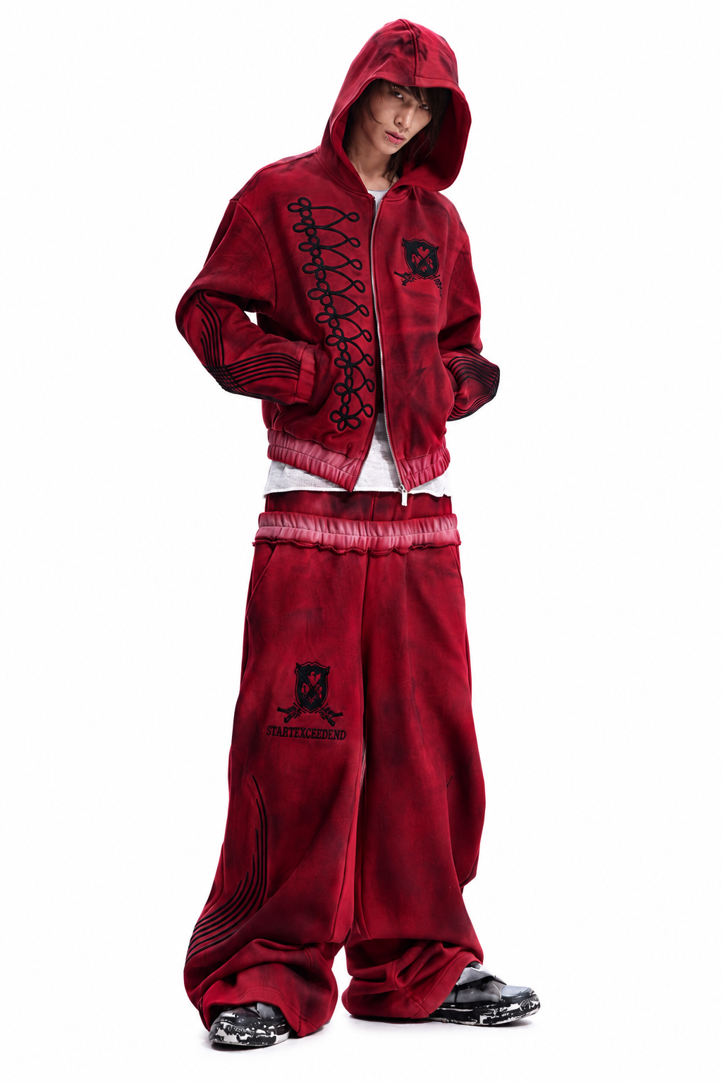 Oversized Track Jacket & Wide-Leg Pants Set