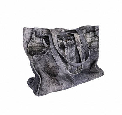 WANNA LAB Denim Print  Bag
