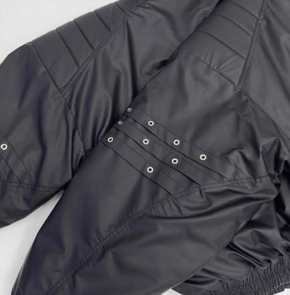 ASTT STUDIO PU Leather Bomber Jacket