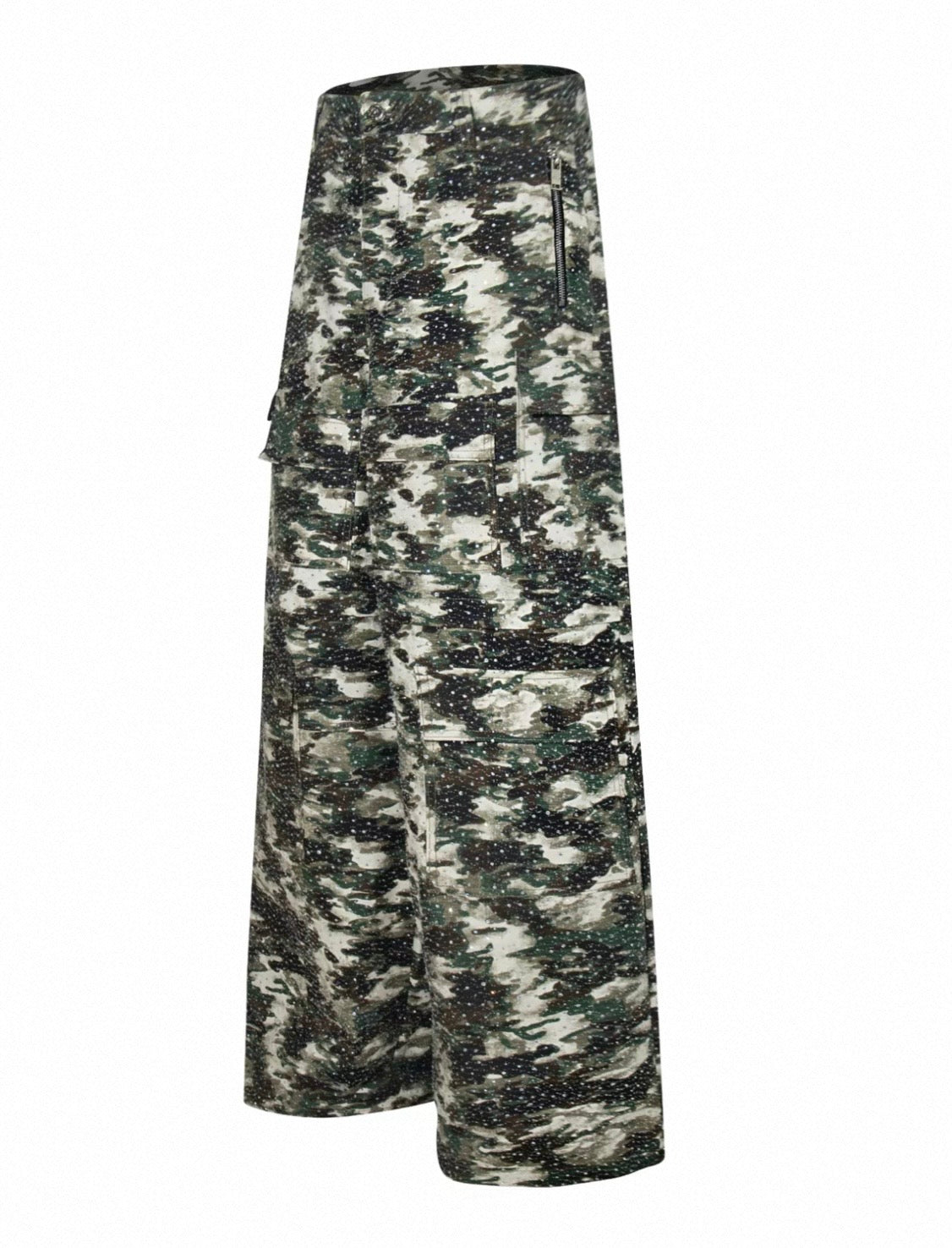 18K Rhinestone Camouflage Cargo Pants