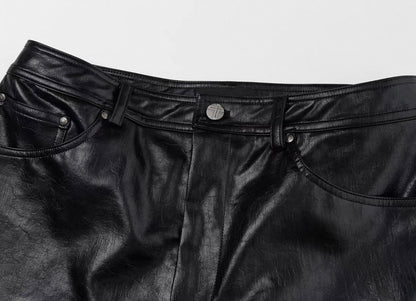 SGWCULT Studs PU leather Pants