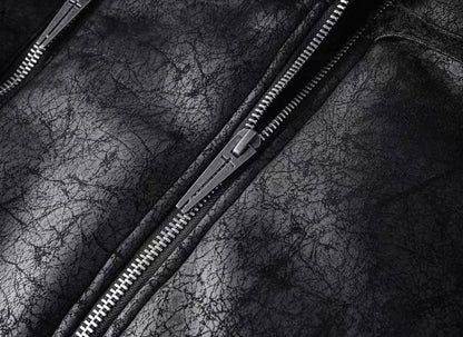 REBEL WAVE PU Leather Far Jacket