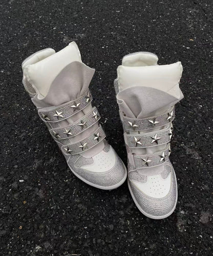 Rhinestone Platform Sneakers