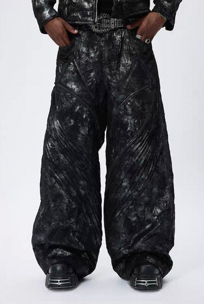 DND4DES PU Leather Baggy Pants