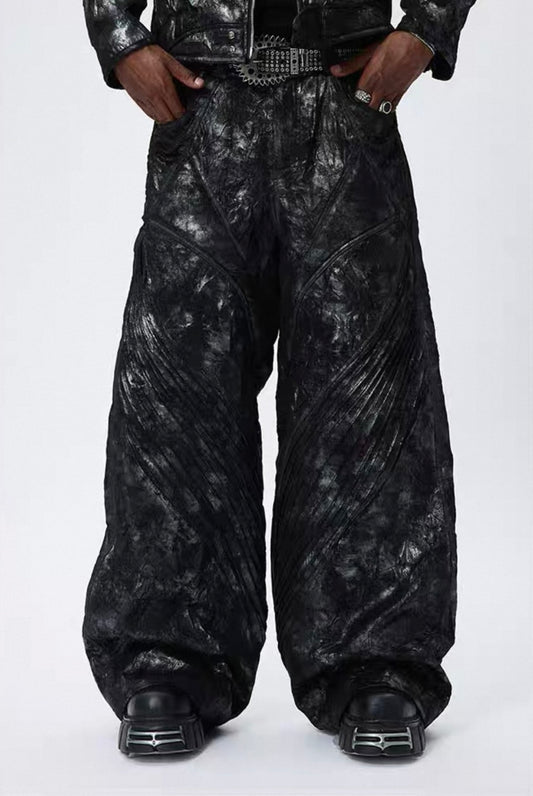 DND4DES PU Leather Baggy Pants