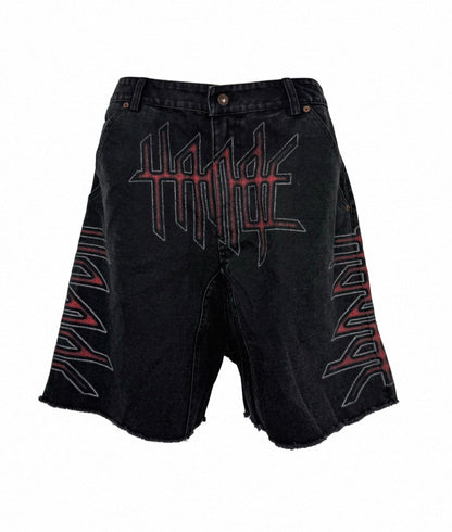 PCCVISION Black long half pants
